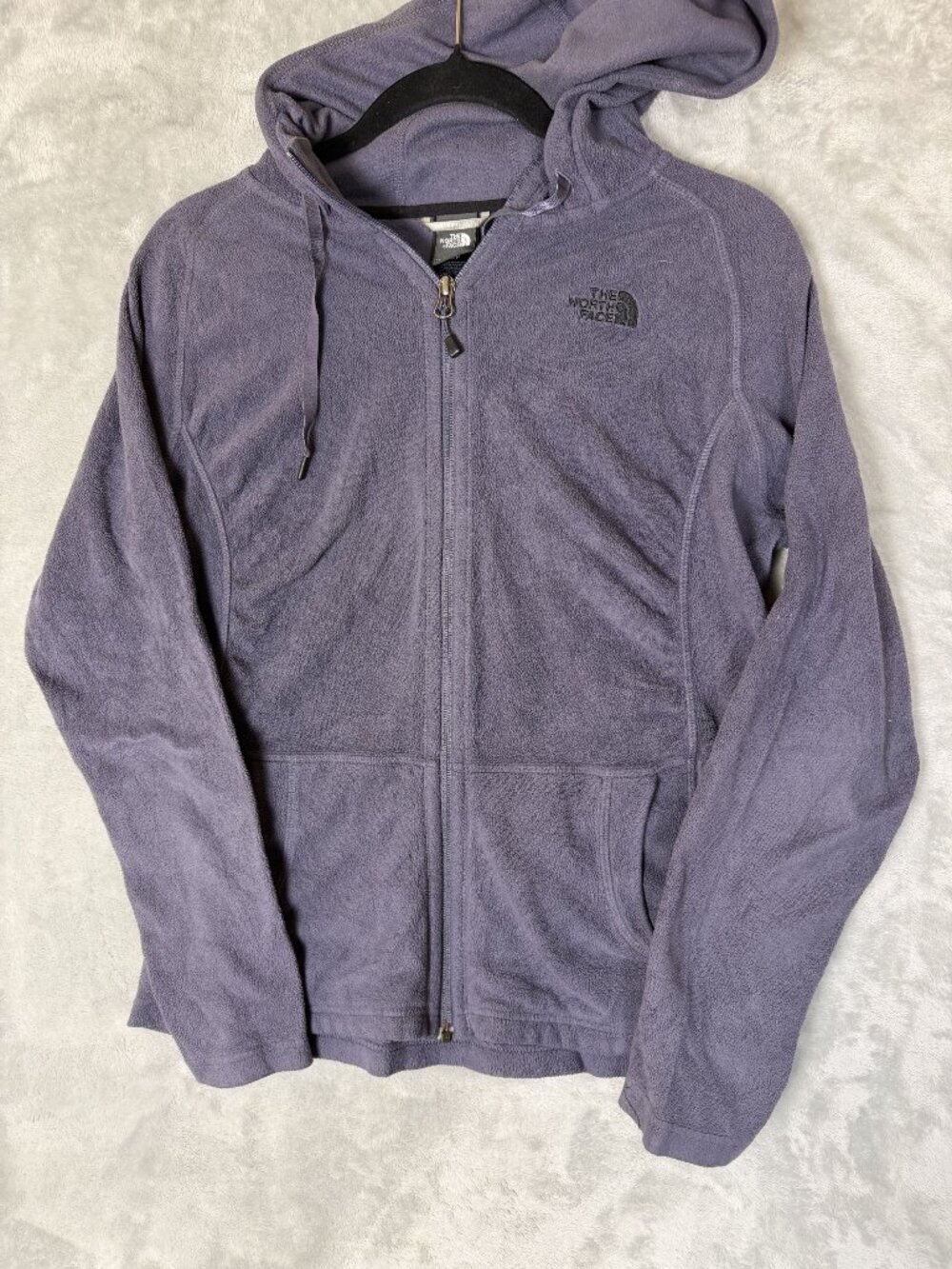 THE NORTH FACE Fleece Hoodie Womens Small Purple Polartec Classic Full Zip